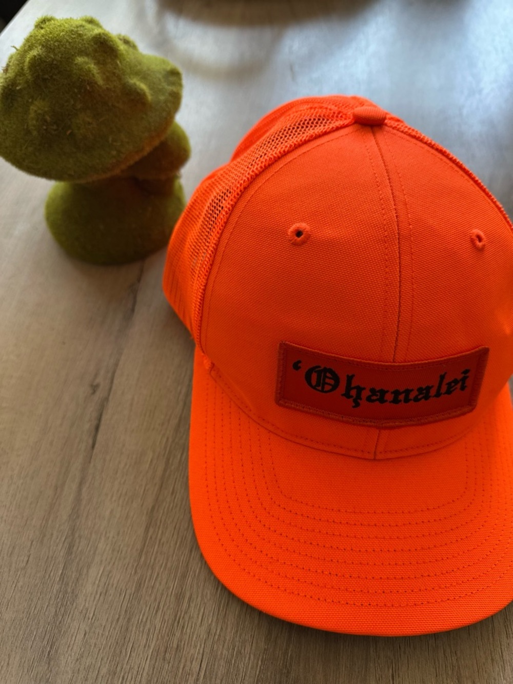 Unique unisex Neon Orange  Ohanalei Hat with Embroidered Patch - Picture 7 of 7